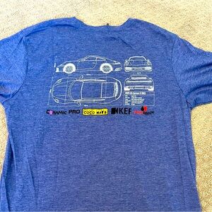 Porsche Club T shirt. Beautiful renderings on the back. Unworn Sz- Men’s XL